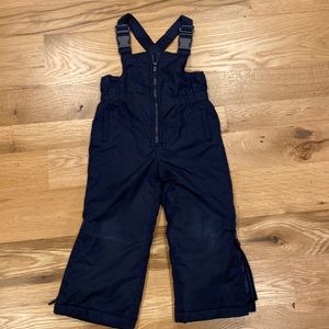 Navy snow bib overalls